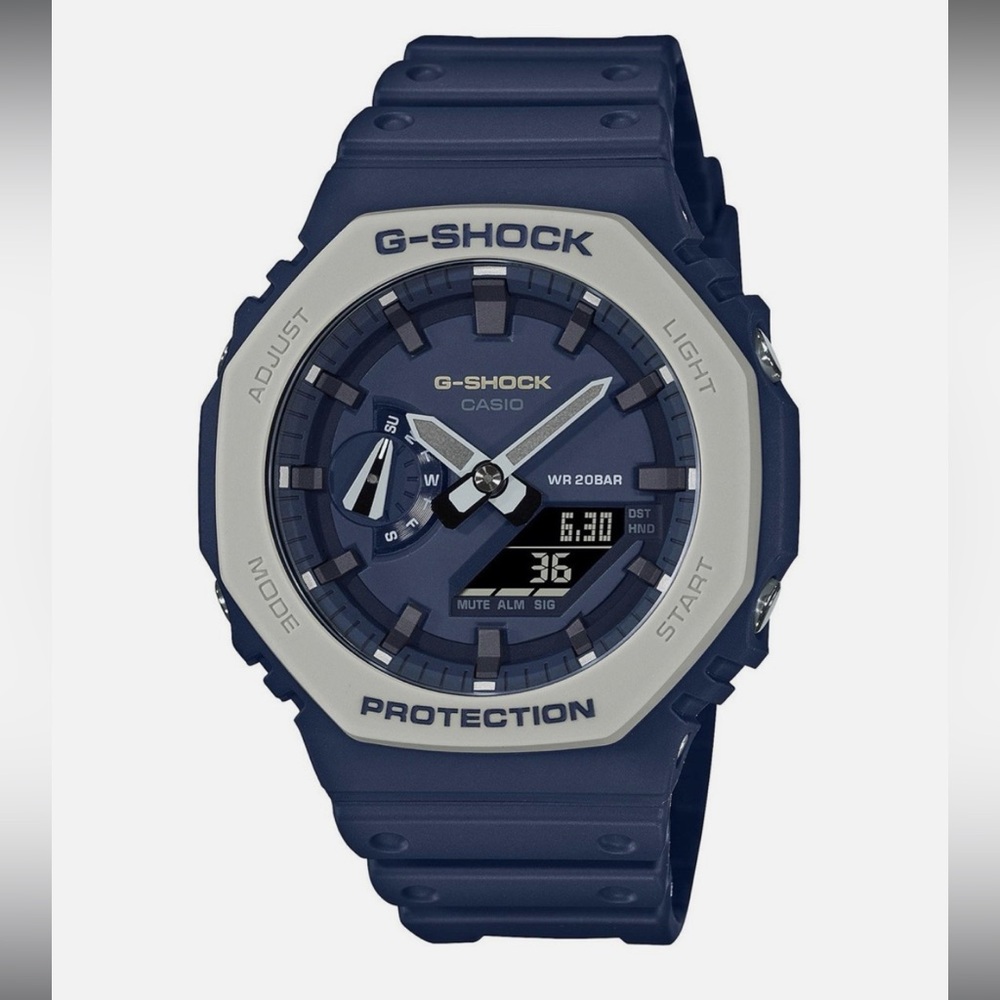 Brand New Casio Men’s Watch G-shock GA2110ET-2A Navy and Gray
